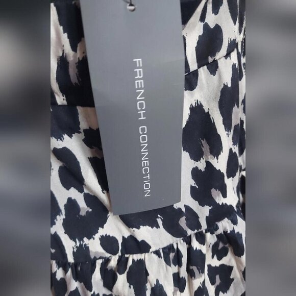 French Connection Sleeveless Animal Print Mini Y2K Chic Edgy Glam Dress - Picture 13 of 13